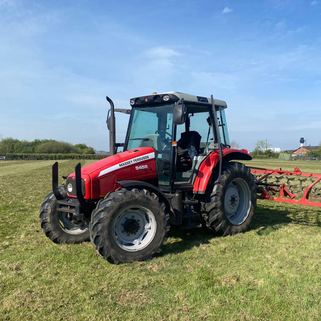 Tractor in field